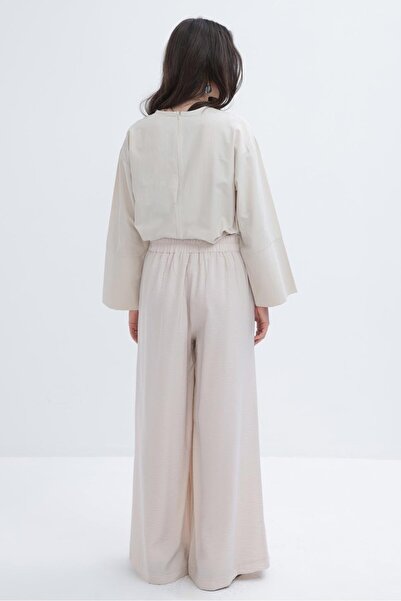 ALLDAY Stone-Wide Leg Patterned Trousers