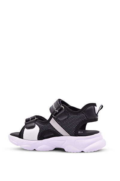 kids A more Hank Erkek Çocuk Air File Detaylı Siyah Renk Sandalet