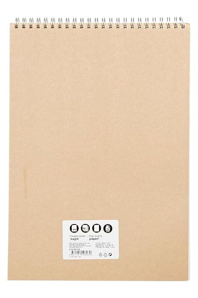 ShopZum Metallic Color Memo Pad, A4, 80 Sheets, Plain Pages, Cardboard Cover, Spiral Binding, 70g