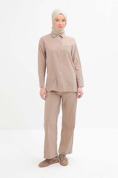 ALLDAY Mink-Crash Pants Suit