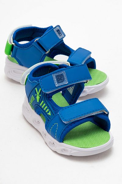 mnpc Boy's Saks Blue Lighted Anatomical Lightweight Daily Sandals