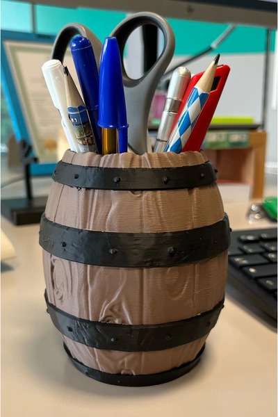 Generic Brand Pirate Barrel Design Pen Holder – Let the Adventure Begin on Your Desk!