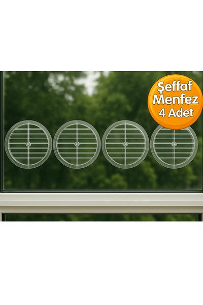 DESIPHON 4 Pieces Transparent Glass Grille – Natural Gas Compatible Ventilation Cover |   Easy Assembly and Sturdy
