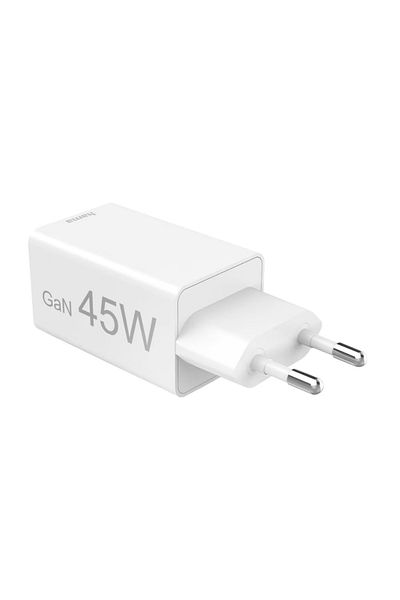 Hama Hama 201995 mains charger, 1 x USB-C, 2 x USB-A, GaN, 18/18/45W (White)