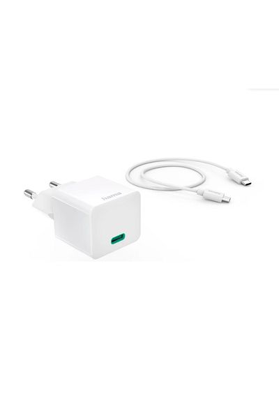 Hama Hama 201675 mains charger, USB-C, PD, 20W, 1m (White)