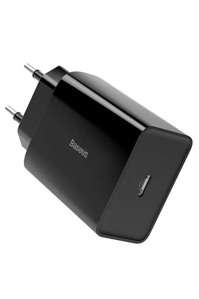 Baseus Baseus Speed ​​Mini mains charger, Quick Charge 20W, 1 x USB Type-C 5V/3A max, Black