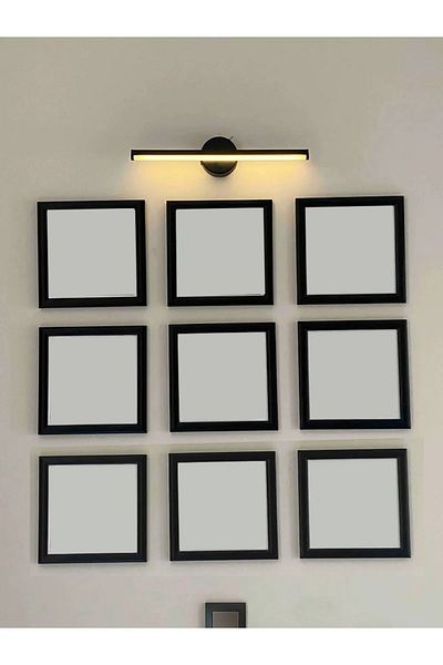 Wooden Factory Black Frame Set – 20X20 cm Square Wall Decoration and Photo Frame - 1-Piece 2-Piece 3-Piece 6-Piece 9-Piece