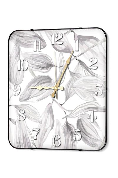 The Mia Leaf a Pattern Wall Clock