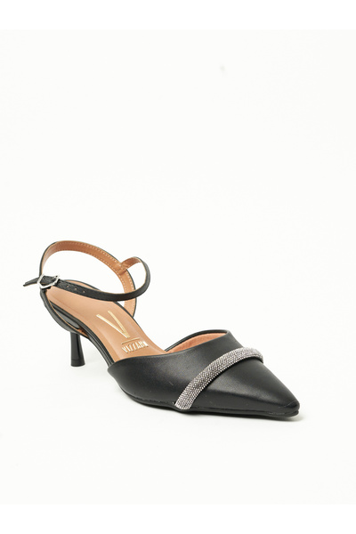 VİZZANO صندل فيزانو نسائي بحزام خلفي أسود | صنع في البرازيل