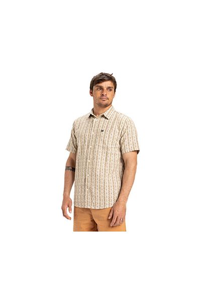 Quiksilver Street Way Ss Men's Casual Shirt Eqywt04608-Sfa8 Brown