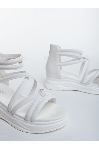 Kalapod Women's white sandals made of Dasika eco-leather