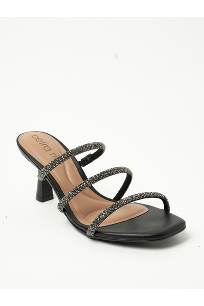 Beira Rio صنادل حفلات نسائية سوداء | صنع في البرازيل