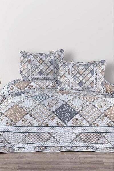 Çeyiz Diyarı Luz Printed Quilted Double Bedspread