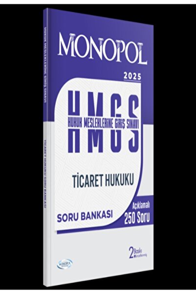 Monopol Yayınları Monopol 2024 HMGS Ticaret Hukuku Soru Bankası - Abdülkerim ...