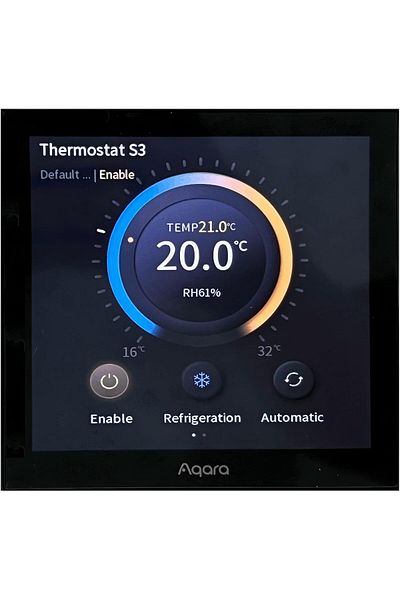 Aqara Smart Thermostat S3 with LED Display, Touch Screen Panel Voice/Remote Control Support Sensing