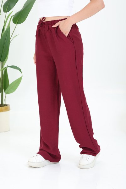 Pientro Linen Blend Loose Cut Trousers