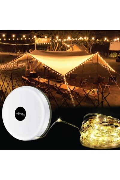 Vertik سلسلة إضاءة RGB LED بطول 10 متر من مع كشاف مدمج وباور بانك 2000mAh مقا...