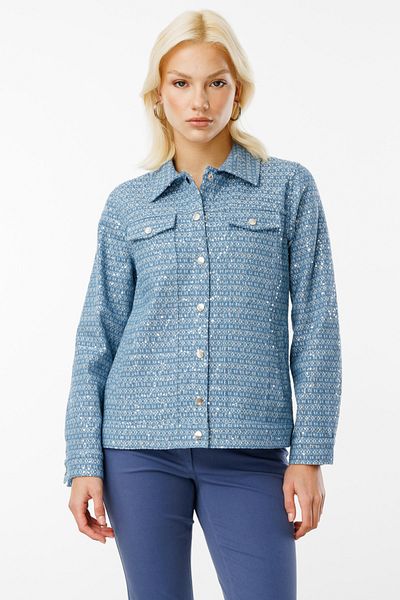 Ekol Self Patterned Sequin Coat