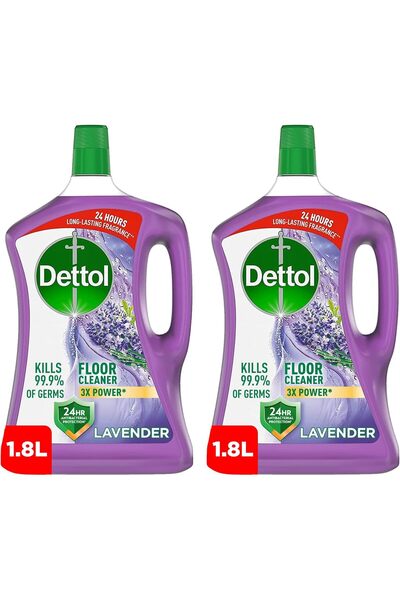 Dettol Power Anti-Bacterial Floor Cleaner Lavender Scent, 1.8L (2)