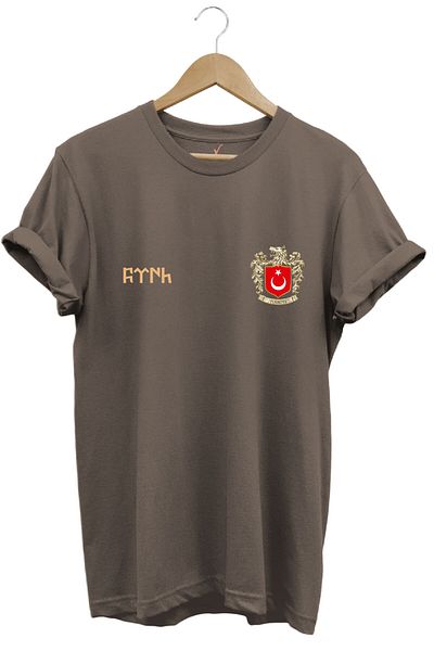 WİDİ Тениска с щампа на ТУРСКИ сив вълк, символ на сив вълк на Турция и ТУРСКО знаме, вълк, стандартна кройка, 100% памучна
