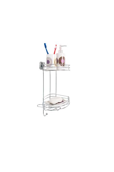 Wenko Corner 2-Tier Vacuum Loc Caddy Chrome