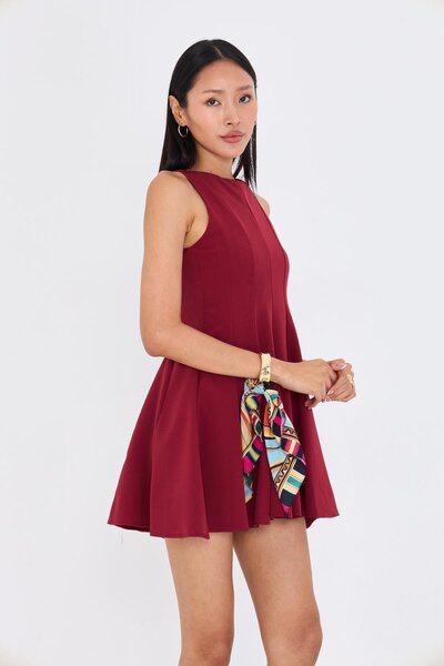 TIFFANY&TOMATO Sıfır Kol Atlas Elbise