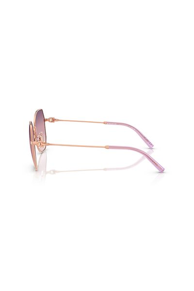 Coach Women Irregular Cad79 Sunglasses- Hc 7175 - Lense Size:56mm - Shiny Rose Gold