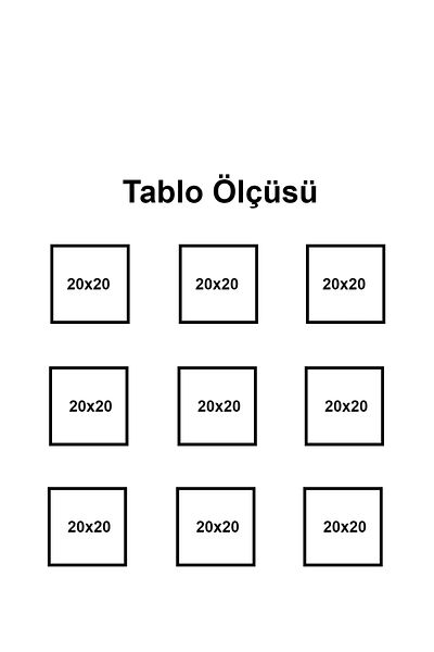 Wooden Factory Black Frame Set – 20X20 cm Square Wall Decoration and Photo Frame - 1-Piece 2-Piece 3-Piece 6-Piece 9-Piece