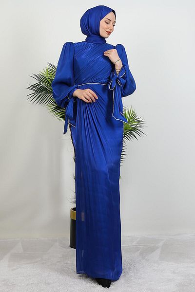 GİYZAMİLA Βραδινό φόρεμα İdil Hijab Νυχτερινό Μπλε