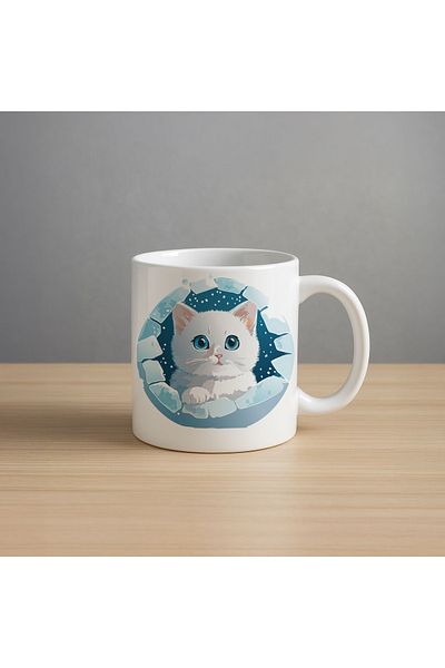 Ecem Collections كوب سيراميك بتصميم قطة لطيف