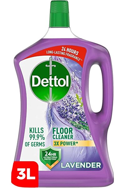 Dettol Antibacterial Power Floor Cleaner (Kills 99.9% of Germs), Lavender Fragrance, 3L