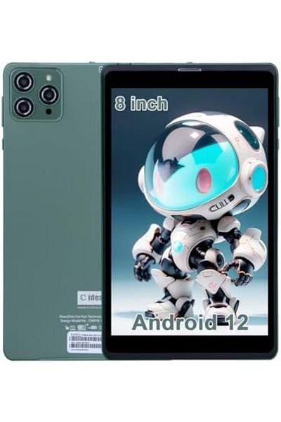 GENERAL جهاز لوحي C idea مقاس 8 بوصات، يعمل بنظام Android 12.0 مع فتحة بطاقة SIM وواي فاي/5G LTE وذاكرة وصول عشوائي (RAM) سعة 8 جيجابايت وذاكرة قراءة فقط (ROM) سعة 256 جيجابايت