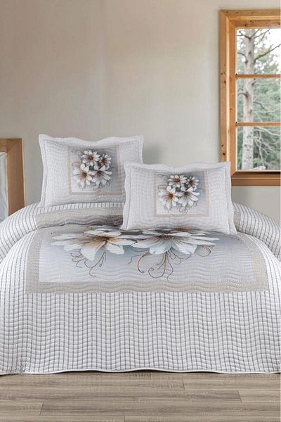 Çeyiz Diyarı April Printed Quilted Double Bedspread