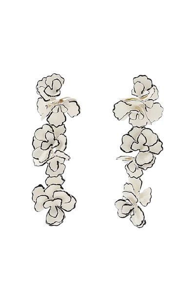 Finery by Nerrs Zr Model Striped, Dangle Flower Earrings