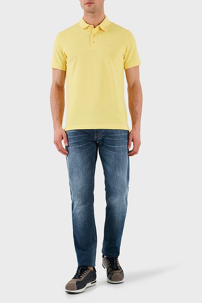Emporio Armani Cotton Slim Fit Regular Waist Straight Leg Jeans Men's Denim Pants Em000121 Af13272 Mb002