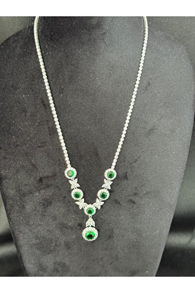 FASHİON JEWELRY Zerra Bella Gümüş Kaplama Taşlı Kolye