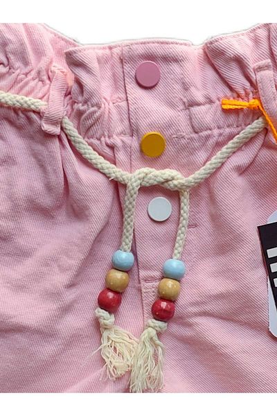 NiLi Girl's New Fashion Style Shorts with Straw Belt and Tassel