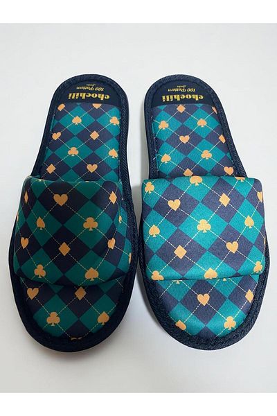 Chochili Unisex Green Poker House Slippers