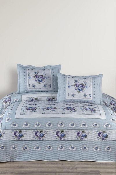 Çeyiz Diyarı Orenda Printed Quilted Double Bedspread