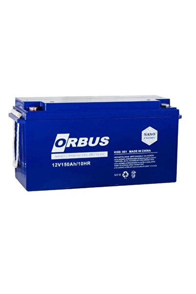 ORBUS 12V 150Ah SOLAR SİSTEMLER İÇİN Deep Cycle Derin Döngü Nano Carbon Jel Akü