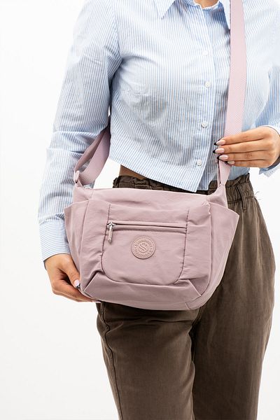 Elnara Sanmorris Crinkle Fabric Multi-Compartment Waterproof Crossbody Bag