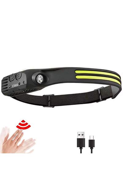 SIKS Led Headlamp, 2-strip, Professional, Usb Charging, 6 Light Modes, Intensity Adjustment