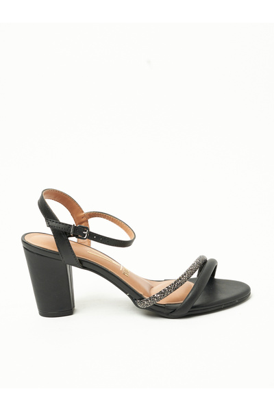 VİZZANO صندل فيزانو للحفلات للسيدات باللون الأسود | صنع في البرازيل