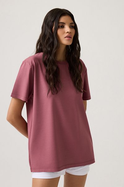 Los Ojos x Melody Burgundy Tricou oversize cu croiala largă Tricou Boyfriend