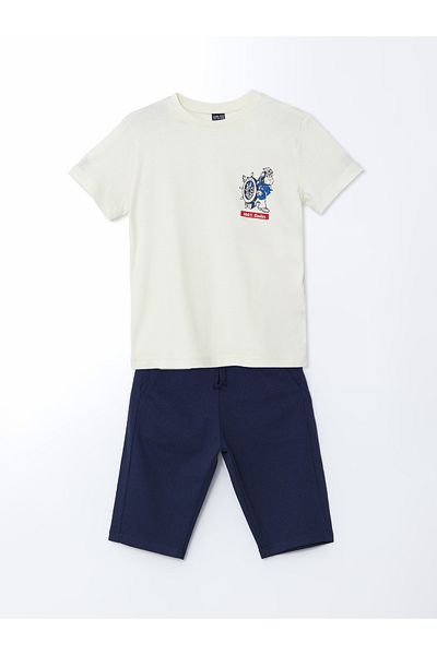 LC Waikiki Crew Neck Boys T-Shirt and Shorts