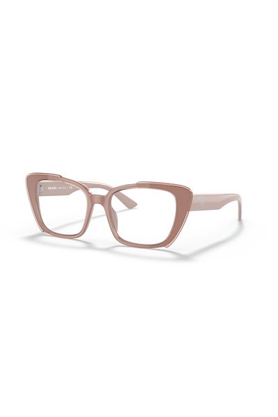 Prada Woman Pillow Eyeglasses- Pr 01yv - Lense Size:53mm - Pink Alabaster