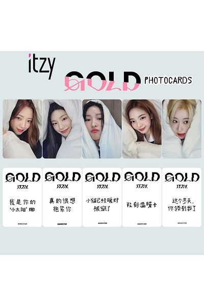 Kpop Dünyasi Itzy''Gold'' Photocards Pob 1