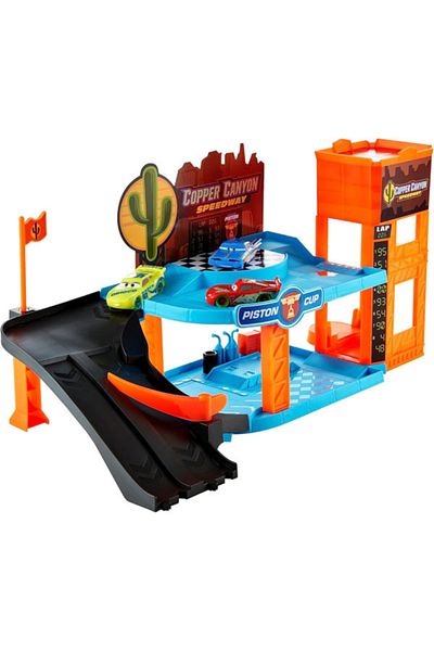 mattel Disney Cars Glow Racers Playset - Copper Canyon Glow Garage
