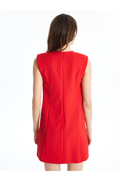 LC Waikiki Kadın Bisiklet Yaka Düz Elbise