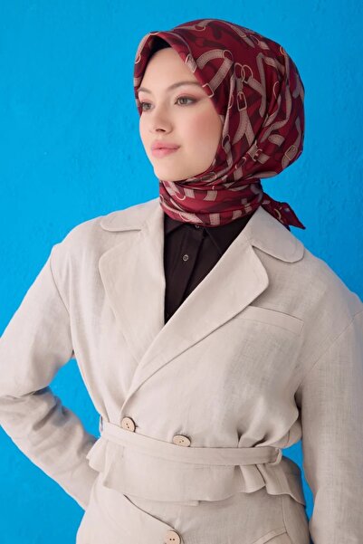 Belli Twill Σαμίτες Μαντήλι 4125D Σχέδιο Αλυσίδας Βουργουνδίνο-03